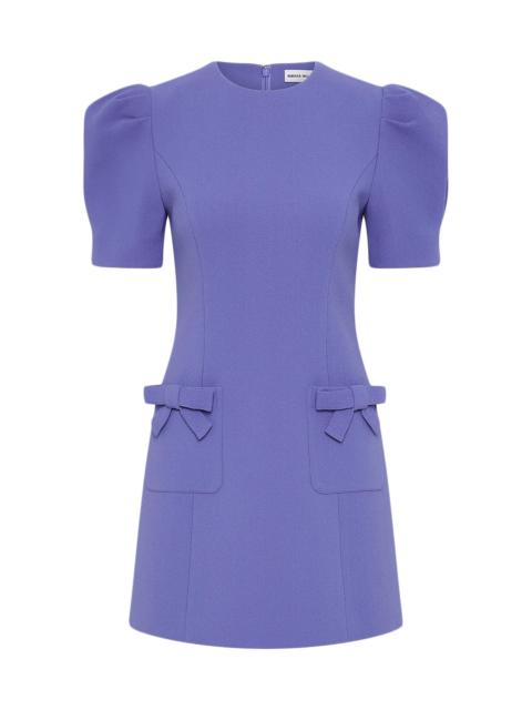 REBECCA VALLANCE Women's Violetta Bow Minidress - Periwinkle Blue