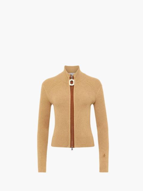 JW Anderson FITTED ZIP UP CARDIGAN