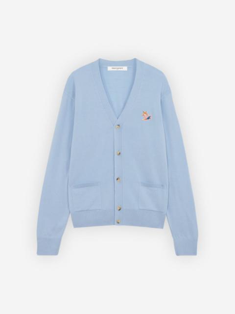 Maison Kitsuné FRENCHIE DRESSED FOX PATCH CLASSIC V-NECK CARDIGAN