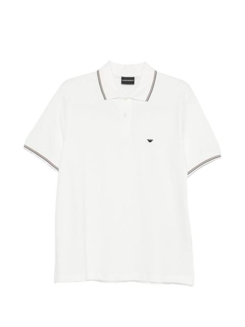EMPORIO ARMANI stripe-trim polo shirt