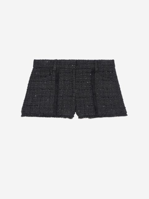 The Kooples BLACK TWEED SHORTS