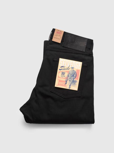 Naked & Famous 10oz Selvedge Slacks Black Twill - True Guy Fit