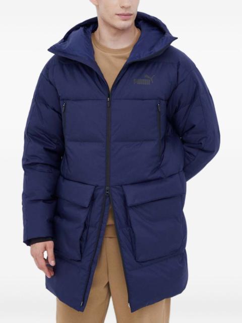 PUMA logo-print hooded coat