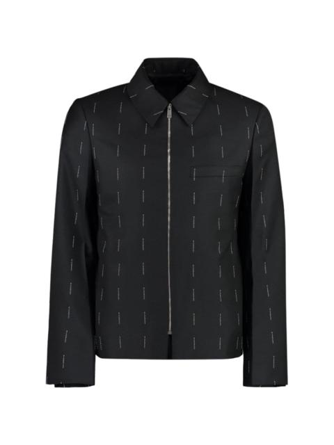 Givenchy logo-print wool shirt jacket