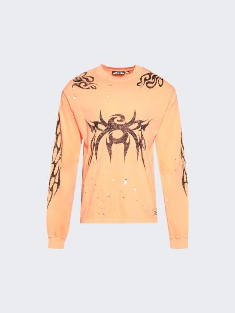 HELLSTAR Tribal Long Sleeve Tee Orange