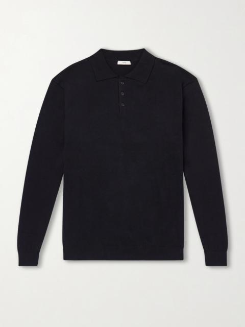 ATON Cotton-Blend Polo Sweater