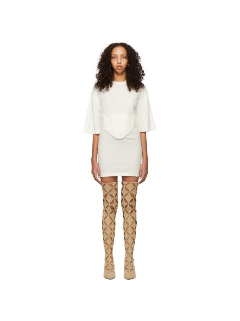 Dion Lee White Undercorset Mini Dress