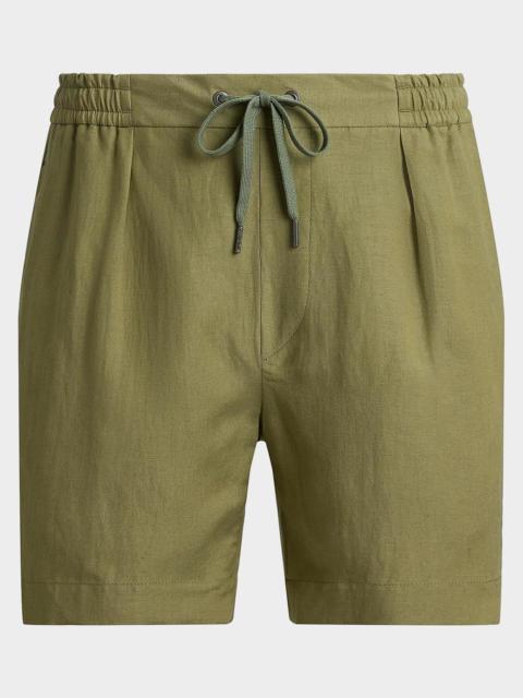 Polo Ralph Lauren Men's Silk-Linen Drawstring Shorts