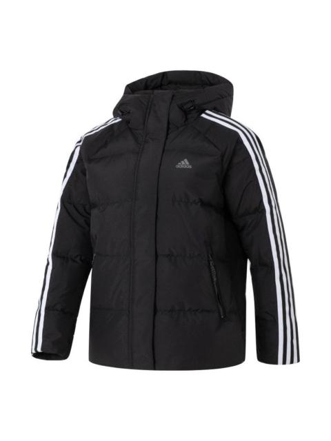adidas (WMNS) adidas 3-Stripes 퍼프 다운 재킷 '블랙 화이트'IT8720