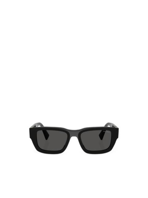 Miu Miu logo-plaque rectangle-frame sunglasses