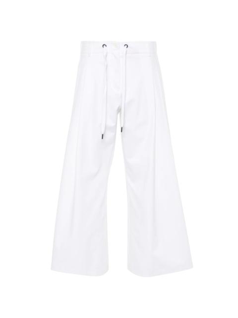 pleat-detail cropped trousers