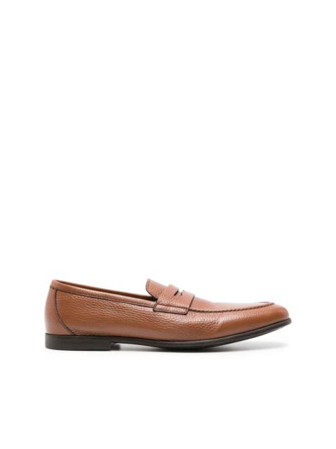 Canali penny-slot leather loafers