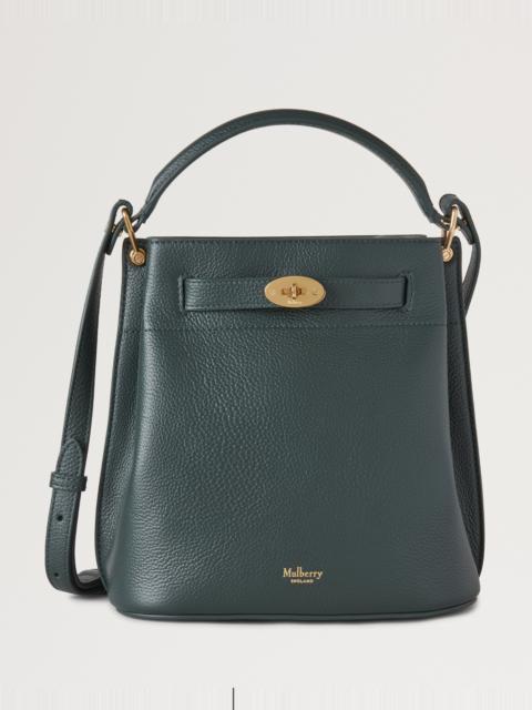 Mulberry Islington Bucket Mulberry Green Small Classic Grain
