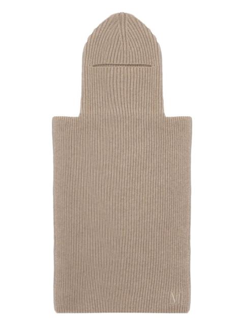 Max Mara balaclava-collar poncho