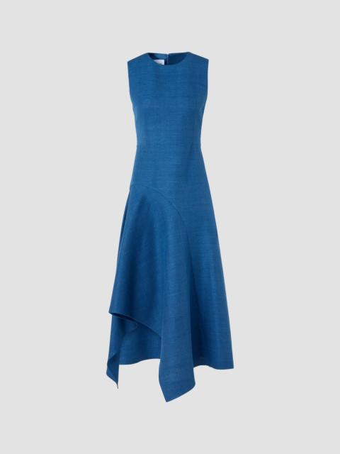 AKRIS Women's Silk Handkerchief-Hem A-Line Dress - Medium Blue Denim