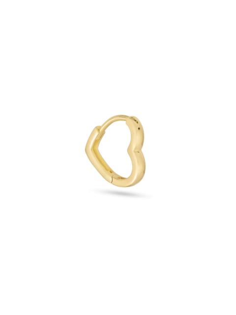 STONE AND STRAND Gold Heart Huggie Single Earring