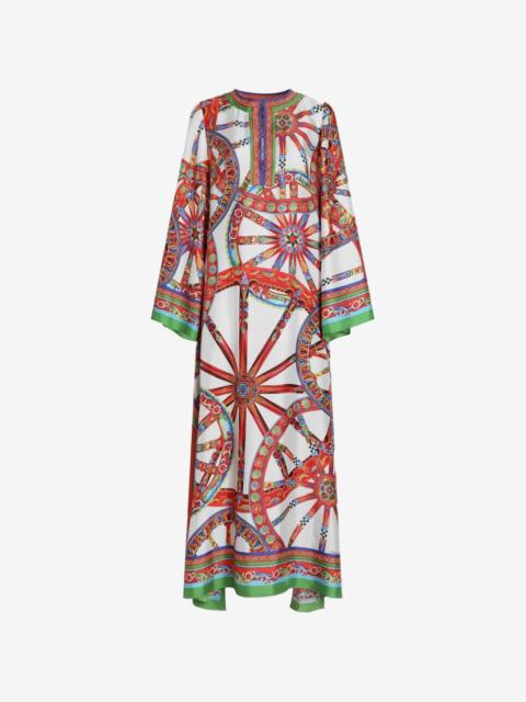 Dolce & Gabbana Carretto-print twill kaftan dress