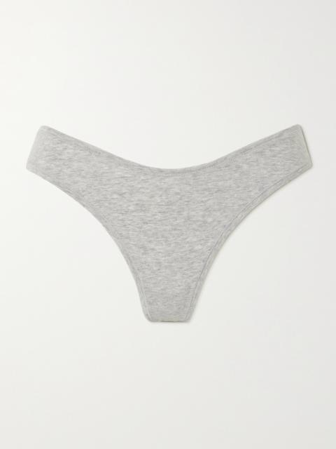 SKIMS Cotton-blend Jersey Dipped Thong