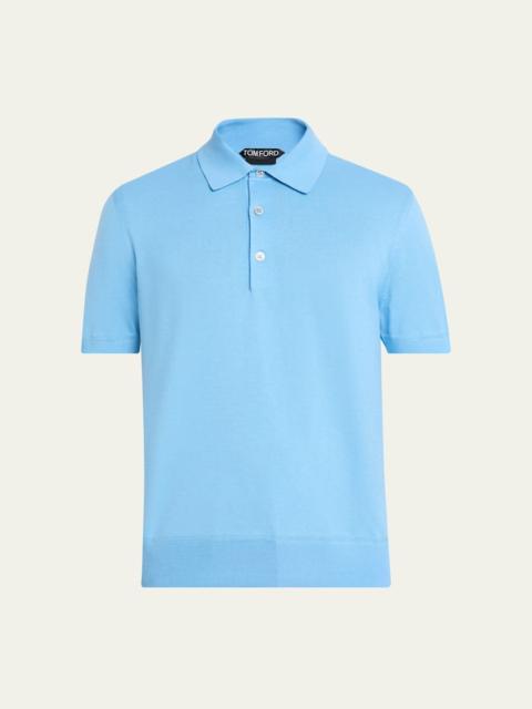 TOM FORD Men's Classic-Fit Cotton Knit Polo Shirt