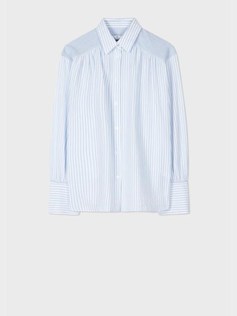 Paul Smith Women's Cotton-Blend Pinstripe Seersucker Blouse