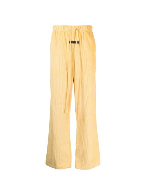 drawstring corduroy track pants