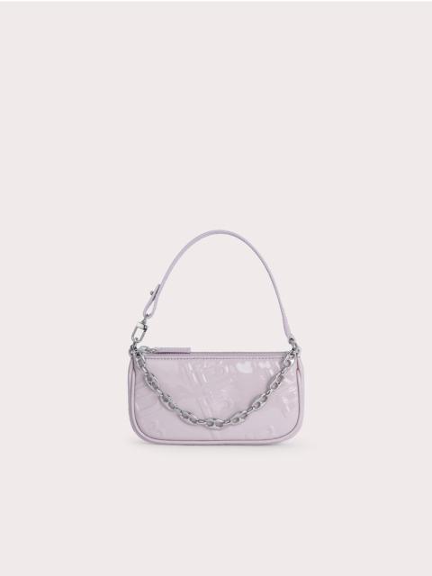 BY FAR Mini Rachel Dawn Embossed Patent Leather