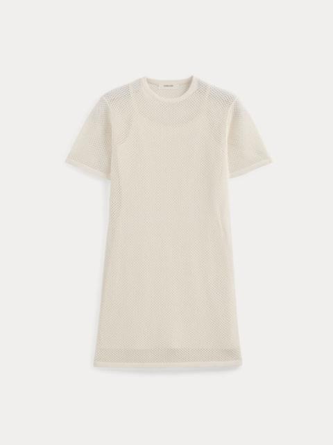 EVERLANE MESH-KNIT SHORT-SLEEVE DRESS