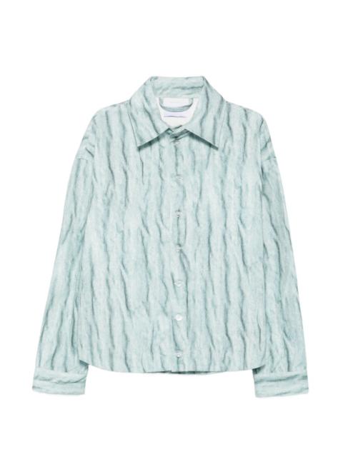 BONSAI crinkled-effect shirt jacket