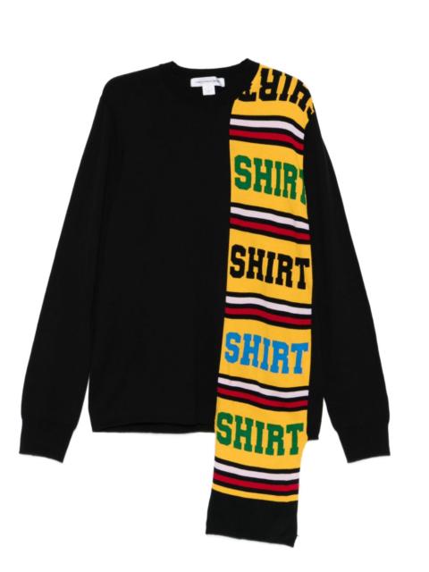 Comme des Garçons SHIRT panelled shirt-detail sweater