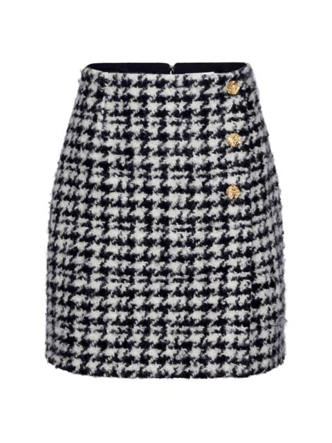 houndstooth A-line mini skirt
