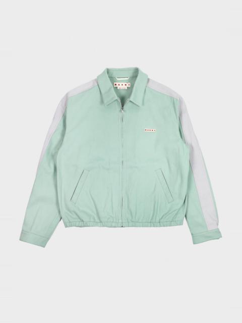 Marni Striped Sleeve Jacket - Mint/Gray