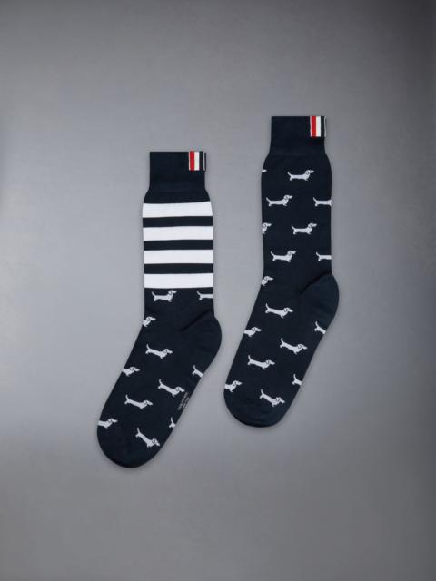Thom Browne Cotton 4-Bar Hector Mid Calf Socks