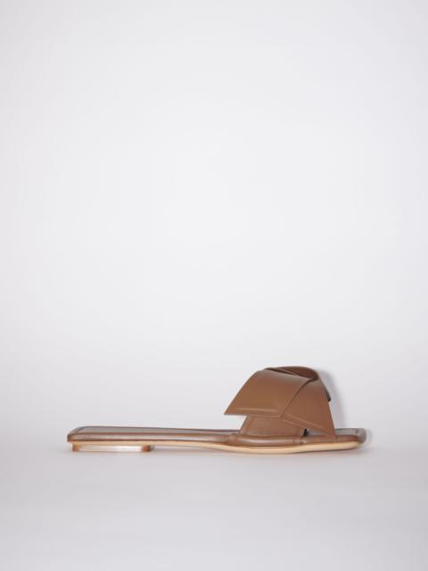 Musubi leather sandal - Camel brown