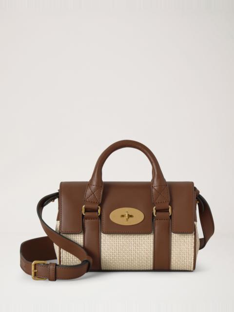 Mulberry Mini Bayswater Ecru & Bright Oak Raffia & Leather Trim