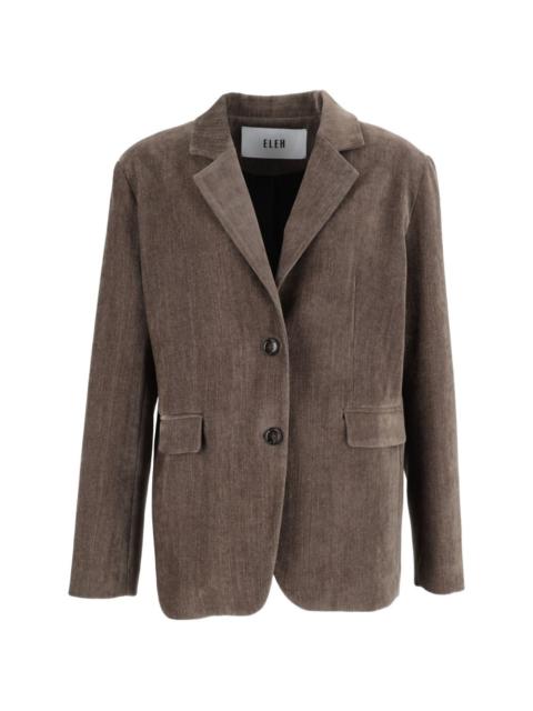 ELEH corduroy-effect single-breasted blazer