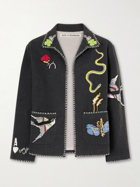 ALIX OF BOHEMIA Francis Bead-embellished Cotton-canvas Jacket
