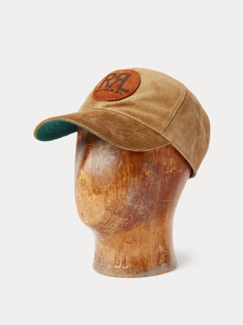 RRL Ranch Logo Suede Ball Cap