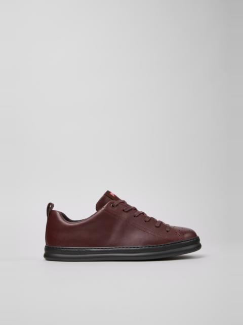 CAMPERLAB Burgundy Leather Sneakers for Men.