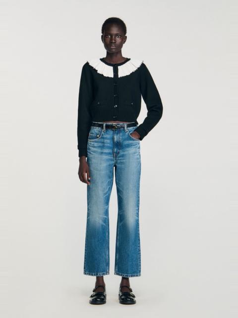Sandro CARDIGAN WITH CONTRAST COLLAR