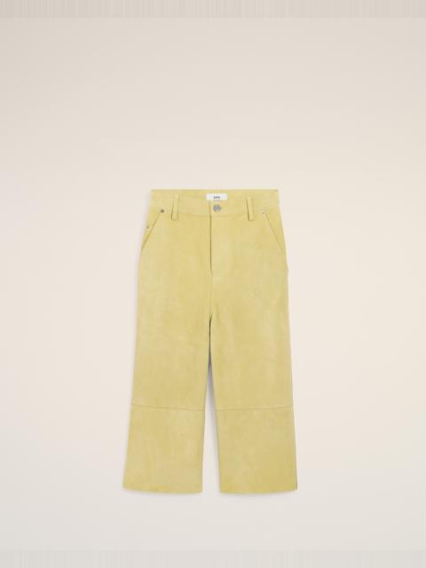AMI Paris GREEN LEATHER BERMUDA