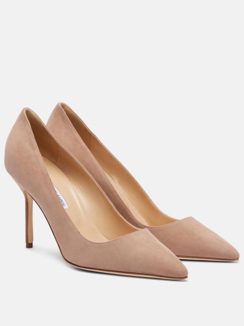 Manolo Blahnik BB 90 suede pumps