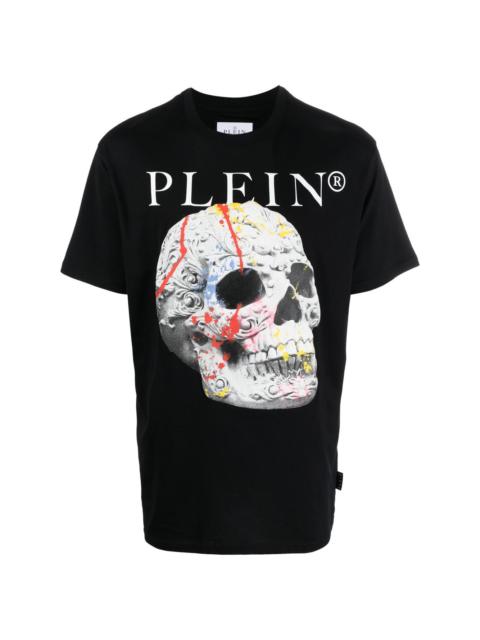 Skull-print cotton T-shirt