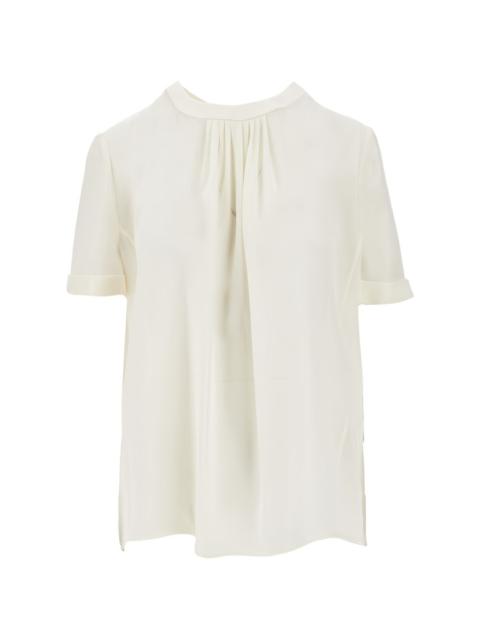 EMPORIO ARMANI pleated-front blouse