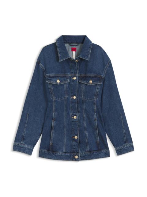HUGO SLIM-FIT HOURGLASS DENIM JACKET IN JAPANESE COTTON