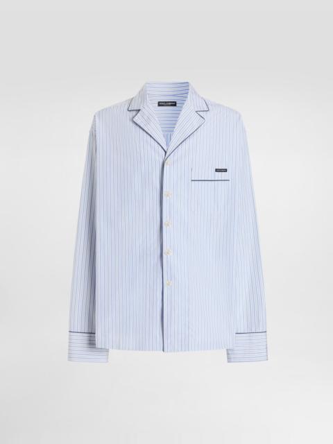 Dolce & Gabbana Striped poplin vanity shirt
