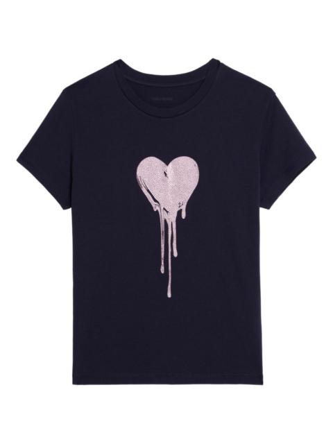 Zadig & Voltaire Walk heart strass T-shirt