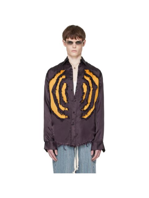 EDWARD CUMING Purple Vortex Lung Shirt