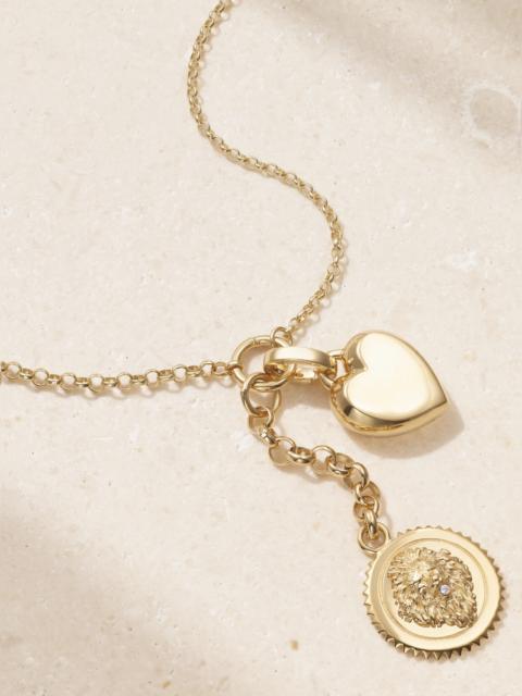FOUNDRAE True Love And Strength 18-karat Gold Diamond Necklace