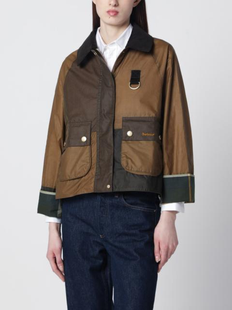 Barbour Alma jacket sand beige/olive green in waxed cotton