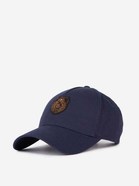 The Kooples NAVY BLUE CAP WITH BLAZON PATCH